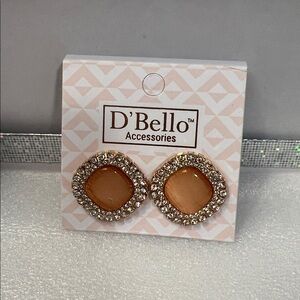 Fashion Orange Opaque Stone Posts